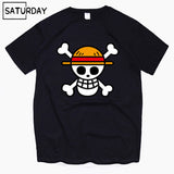 Men's One Piece Luffy Harajuku Funny Cotton T Shirts Unisex Summer Cotton Workout Tshirts Anime Tops Boyfriend Gift - Viva Shirt