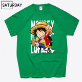 Men's One Piece Luffy Harajuku Funny Cotton T Shirts Unisex Summer Cotton Workout Tshirts Anime Tops Boyfriend Gift - Viva Shirt
