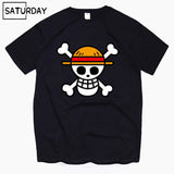 Men's One Piece Luffy Harajuku Funny Cotton T Shirts Unisex Summer Cotton Workout Tshirts Anime Tops Boyfriend Gift - Viva Shirt