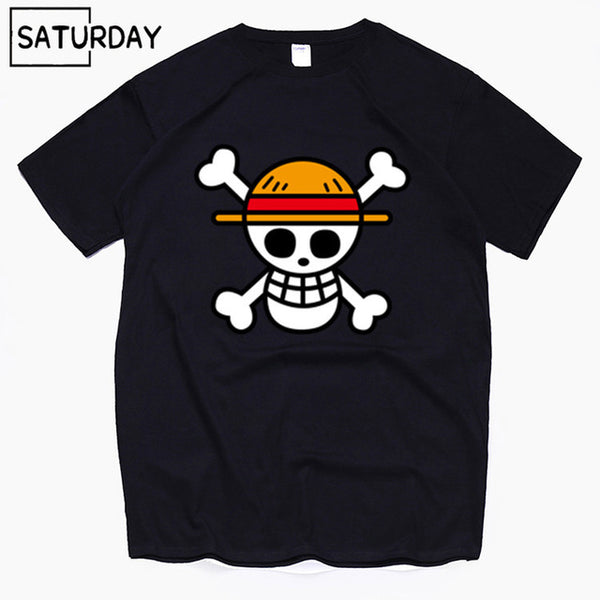 Men's One Piece Luffy Harajuku Funny Cotton T Shirts Unisex Summer Cotton Workout Tshirts Anime Tops Boyfriend Gift - Viva Shirt
