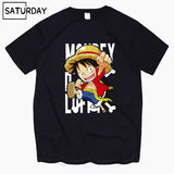 Men's One Piece Luffy Harajuku Funny Cotton T Shirts Unisex Summer Cotton Workout Tshirts Anime Tops Boyfriend Gift - Viva Shirt