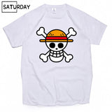 Men's One Piece Luffy Harajuku Funny Cotton T Shirts Unisex Summer Cotton Workout Tshirts Anime Tops Boyfriend Gift - Viva Shirt