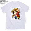 Men's One Piece Luffy Harajuku Funny Cotton T Shirts Unisex Summer Cotton Workout Tshirts Anime Tops Boyfriend Gift - Viva Shirt