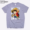 Men's One Piece Luffy Harajuku Funny Cotton T Shirts Unisex Summer Cotton Workout Tshirts Anime Tops Boyfriend Gift - Viva Shirt
