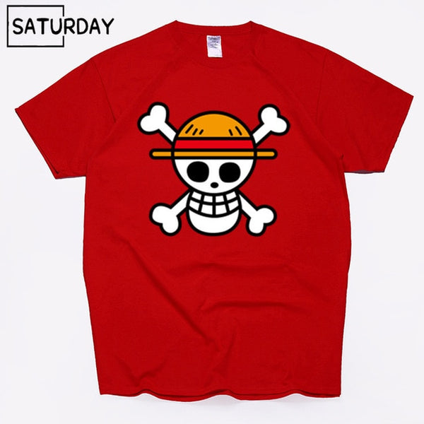 Men's One Piece Luffy Harajuku Funny Cotton T Shirts Unisex Summer Cotton Workout Tshirts Anime Tops Boyfriend Gift - Viva Shirt