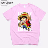 Men's One Piece Luffy Harajuku Funny Cotton T Shirts Unisex Summer Cotton Workout Tshirts Anime Tops Boyfriend Gift - Viva Shirt