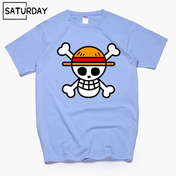 Men's One Piece Luffy Harajuku Funny Cotton T Shirts Unisex Summer Cotton Workout Tshirts Anime Tops Boyfriend Gift - Viva Shirt