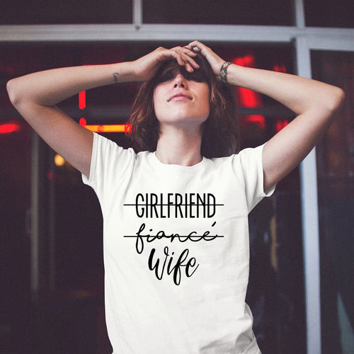 Girlfriend Fiance Wife T-Shirt Future Mrs Tumblr Tee Engagement Gift Fiance Shirt Bachelorette Party Tops Trendy Casual Tshirts - Viva Shirt