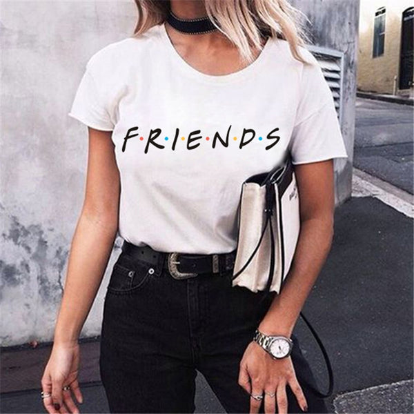 New Harajuku Letter Printing Summer Tops Fashion Casual Tees For Women Friends TV Show Shirt Gift T shirt - Viva Shirt