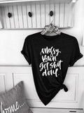 Messy Bun Get Shirt Done Motherhood T-Shirt Casual Tumblr Letter Printed Tee Cute Graphic Girl Mom Gift Tops 90s Cotton t shirts - Viva Shirt