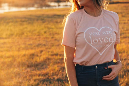 you are loved Christian T-Shirt Gift Women Blessed Jesus Tee Casual Funny Religion Clothing Catholic Vintage quote t shirts top - Viva Shirt