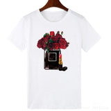 Vogue Style Women Round Neck White T-shirt Harajuku Short Sleeve Top Tees Girlfriend Gift - Viva Shirt
