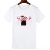 Vogue Style Women Round Neck White T-shirt Harajuku Short Sleeve Top Tees Girlfriend Gift - Viva Shirt