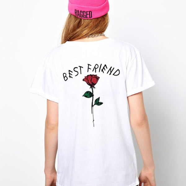 Fashion Best Friend Shirts Women Short Sleeve t shirt BFF Top Sisters Gifts for Friends Tees for Her - Viva Shirt