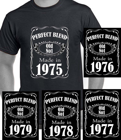 2019 New Casual Men T Shirt O-Neck Tops 1975 1976 1977 1978 1979 T Shirt T-Shirt Clothing Birthday Age Year Party Gift T Shirts - Viva Shirt